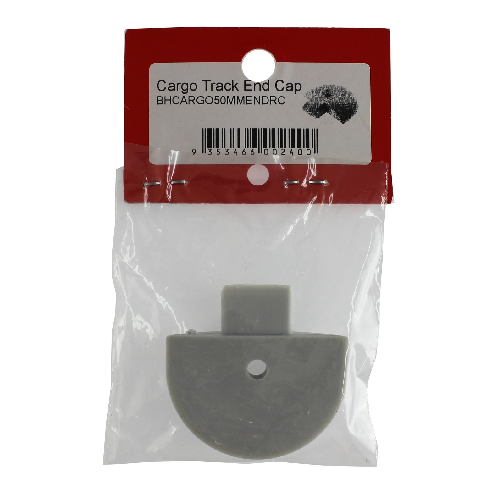 45mm aluminium track end cap GY