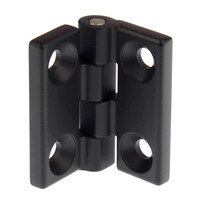 Black hinge 40mm x 40mm M5 x 4 counter sunk hole (2 pack)